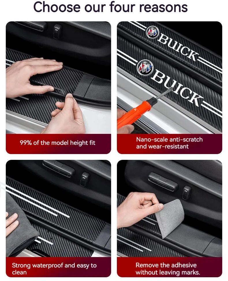 Hot Sale 🎄50% OFF🎄Carbon Car Door Sills Stickers✨9PCS ✨