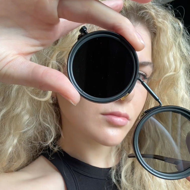 🕶️ Adjustable Tint Rounded Polarized Lenses Retro Sunglasses☀️ - Hot Promotion 49% OFF 🔥