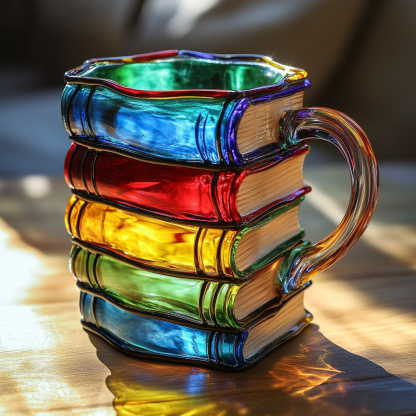 📚Painted Book Mug🍵