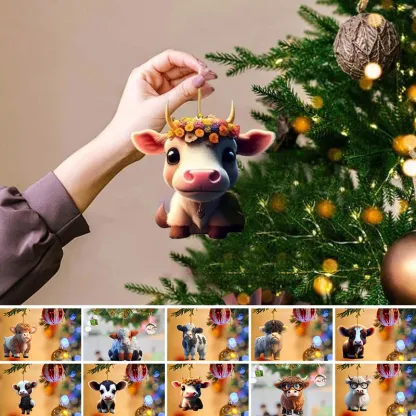 🎅 Christmas Hot Sale-🐮Cartoon Cow Decorative Ornament🐮