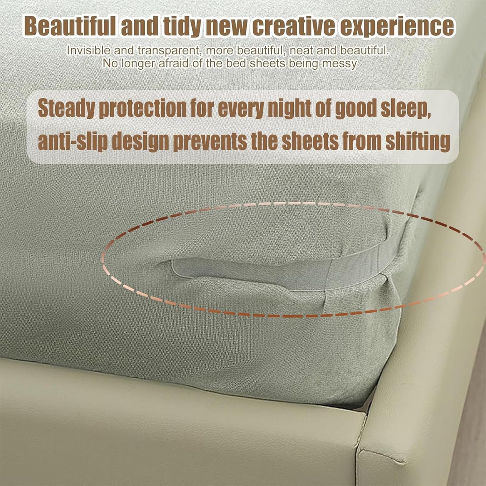 我用的这个 Bed Sheet Holder