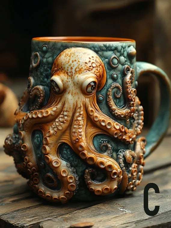 🐙Handmade Cthulhu-Inspired Pirate Mug