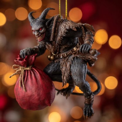 Krampus Christmas Ornament Set – Dark Holiday Mischief Collection