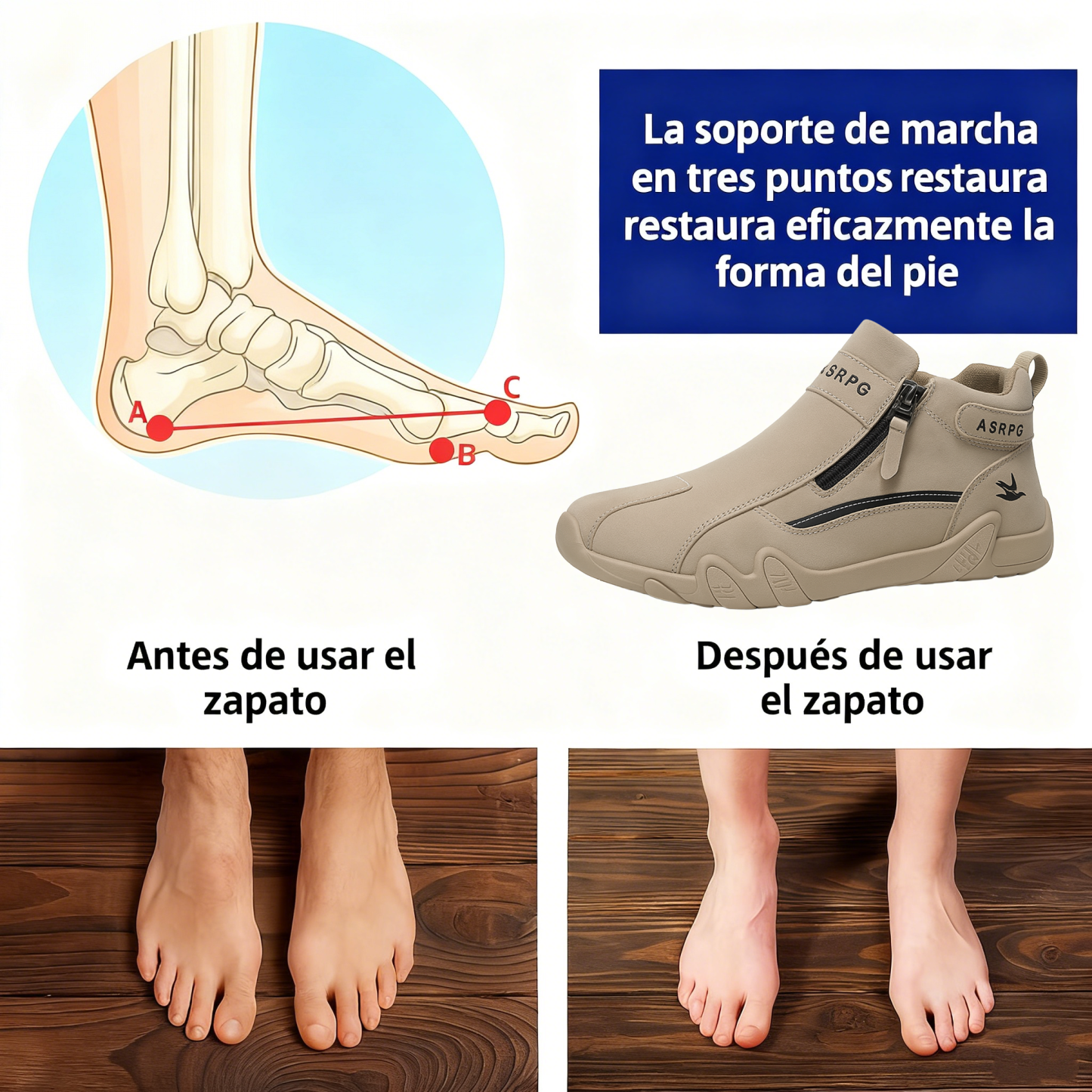 ⏰30% de descuento por tiempo limitado🔥 Zapatos de cuero cosidos a mano en Australia 👞 Fáciles de poner y quitar ✅ Soporte de arco para aliviar el dolor - Impermeable y antideslizante