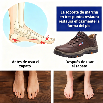 ⏰30% de descuento por tiempo limitado🔥 Zapatos de cuero cosidos a mano en Australia 👞 Fáciles de poner y quitar ✅ Soporte de arco para aliviar el dolor - Impermeable y antideslizante