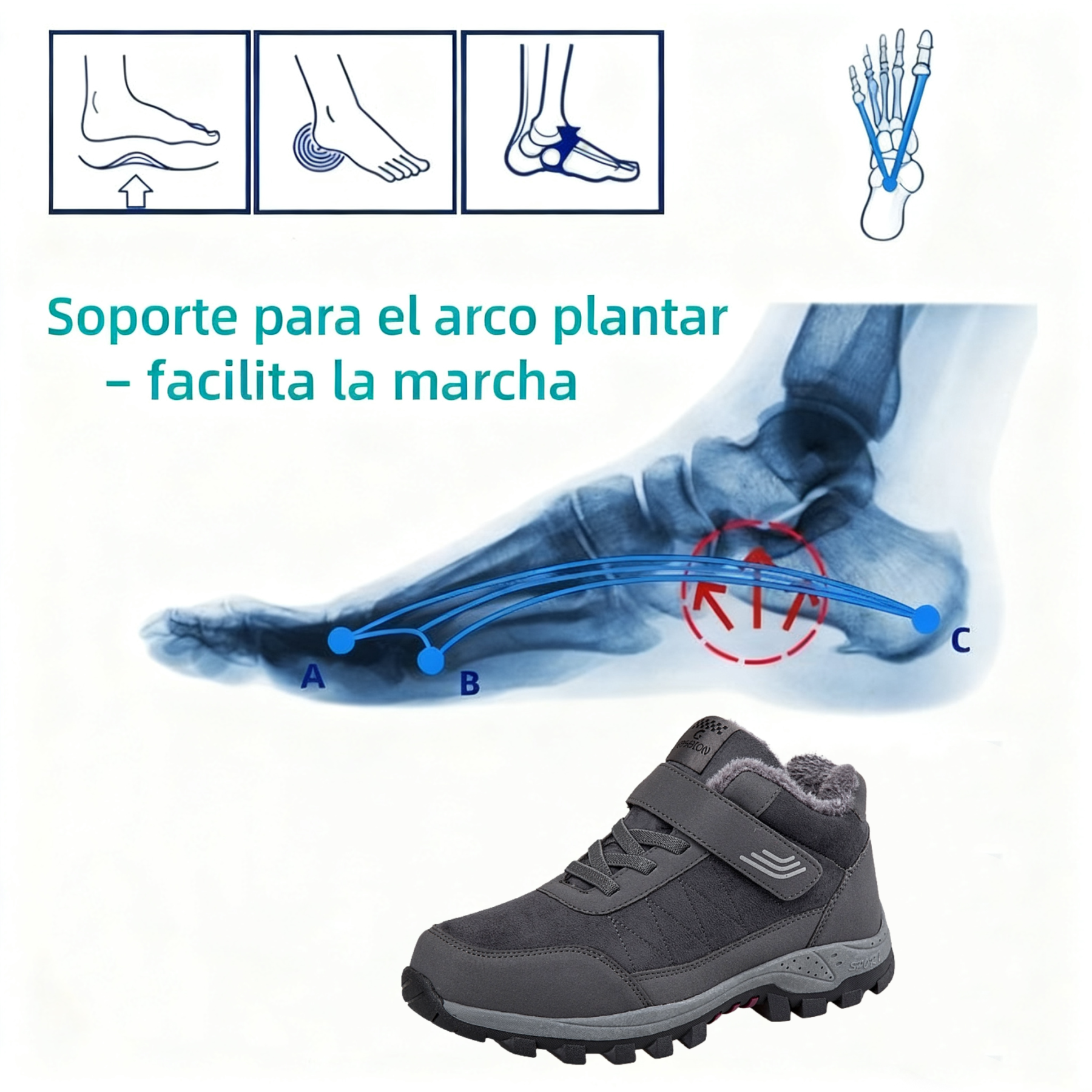 🔥Oferta por tiempo limitado: 30% de descuento en calzado ortopédico de invierno - Impermeable y cálido🥾 Diseño ergonómico✅ Para una experiencia de caminata más cómoda