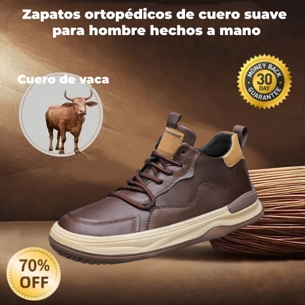 【⏰30% de descuento hoy - Vence pronto】Zapatos ortopédicos de diseño ergonómico - Cuero de alta calidad + Cosidos a mano ✅ Ajuste cómodo, impermeables y antideslizantes👞