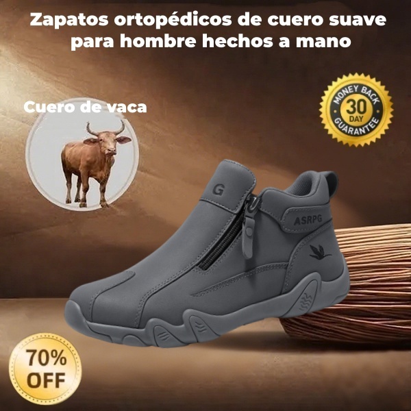 ⏰30% de descuento por tiempo limitado🔥 Zapatos de cuero cosidos a mano en Australia 👞 Fáciles de poner y quitar ✅ Soporte de arco para aliviar el dolor - Impermeable y antideslizante