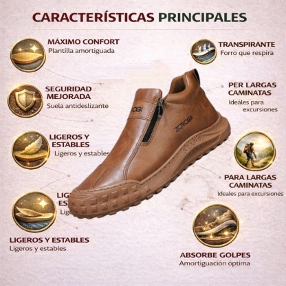 🔴Adecuado para caminar y desplazamientos diarios👨‍🍼 para hombres mayores de 45 años que no quieren renunciar al estilo: zapatos de cuero para hombre antideslizantes, impermeables y cómodos