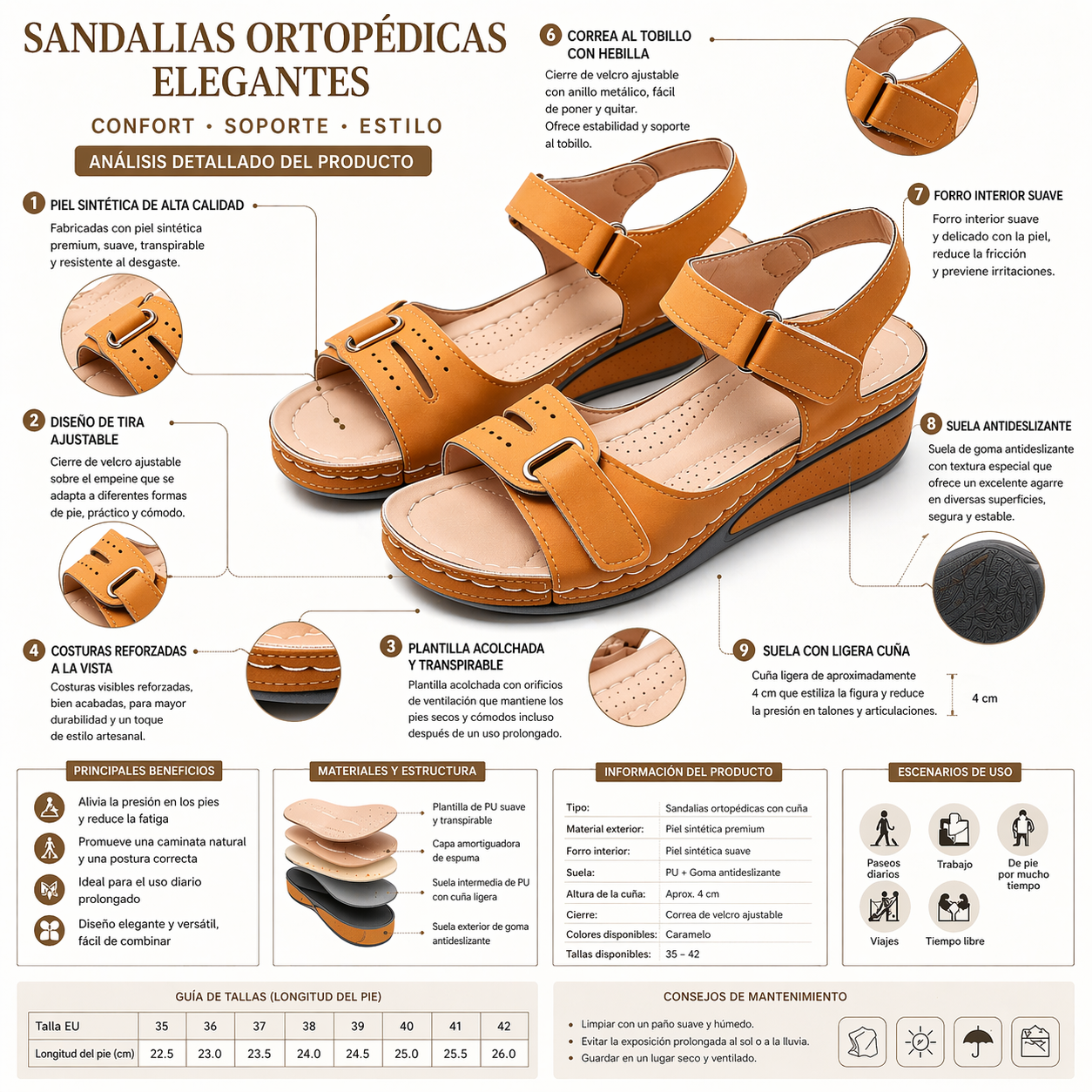 🎁Oferta por tiempo limitado: 30% de descuento 🔴Sandalias ajustables de punta abierta 🦶Elegantes y cómodas, protegen tus pies ✅Disponibles en varias tallas