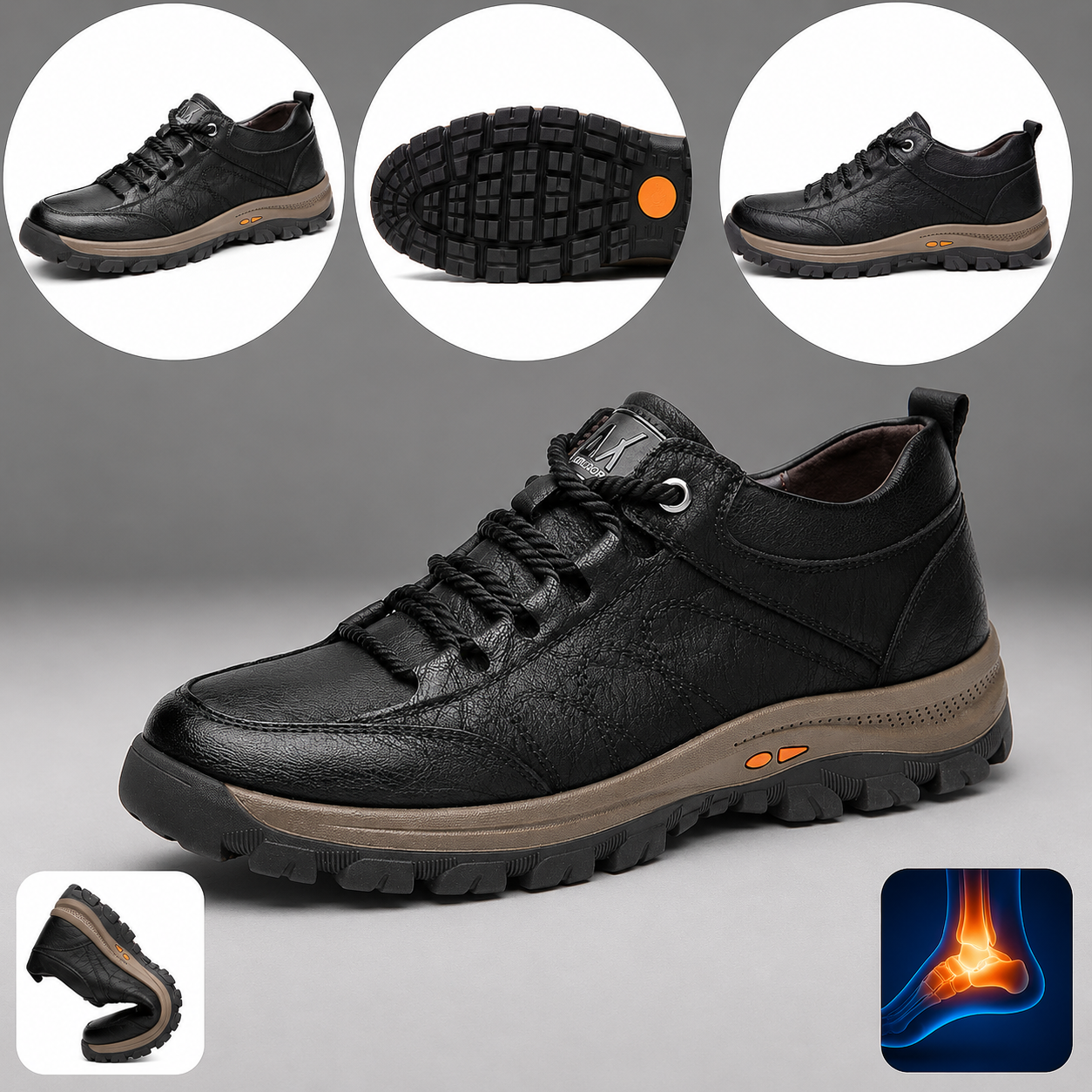 🔥30% de descuento hoy - ¡No te lo pierdas! ⏰ Zapatos ortopédicos de diseño ergonómico - diseño con soporte para el arco del pie 👞 Alivia fácilmente el dolor de pies