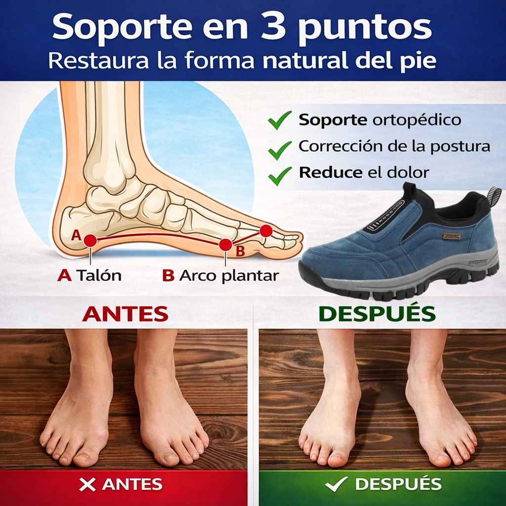 🔴Zapatos de ante de alta calidad🦶Alivian el dolor de pies y la fascitis - Impermeables y antideslizantes✅Todas las tallas disponibles