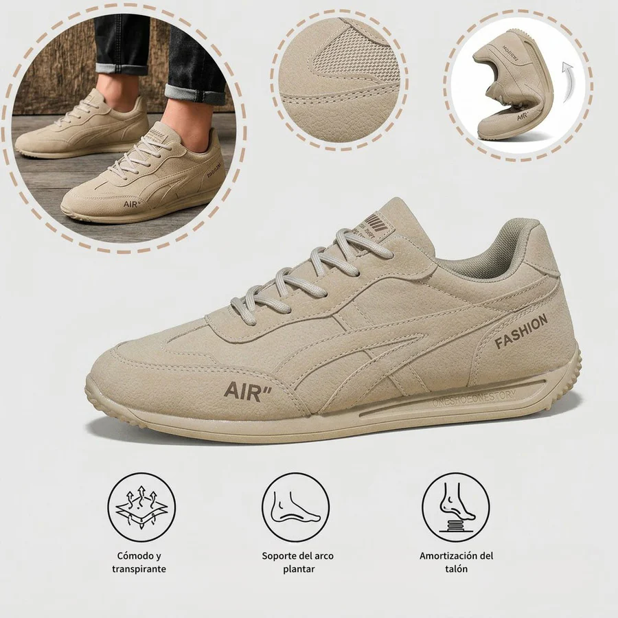 🔥 Zapatos ortopédicos de gamuza australiana para hombre, hechos a mano 👞 Alivio inteligente del dolor, fáciles de poner y quitar ✅ Impermeables y antideslizantes - Amplia gama de tallas disponibles
