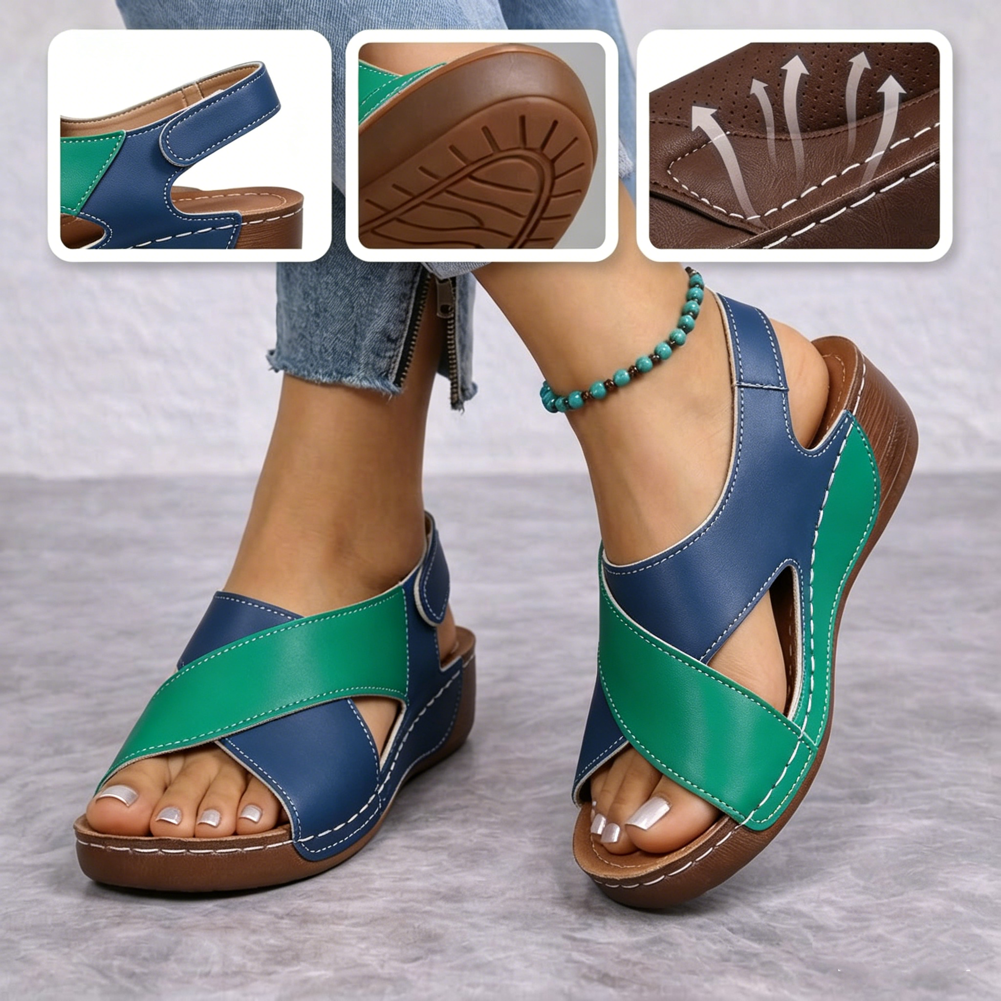 🎁Oferta por tiempo limitado🔥Sandalias casuales ergonómicas para mujer👞 - Soporte para el arco del pie para mayor comodidad - Varios colores y tallas disponibles