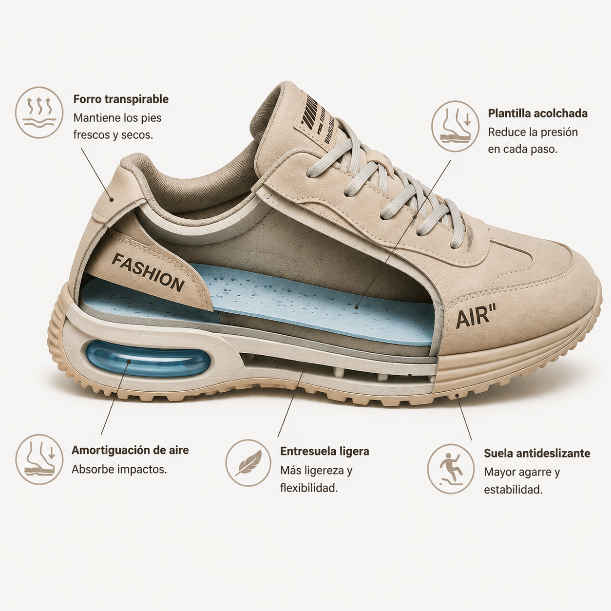 🔥 Zapatos ortopédicos de gamuza australiana para hombre, hechos a mano 👞 Alivio inteligente del dolor, fáciles de poner y quitar ✅ Impermeables y antideslizantes - Amplia gama de tallas disponibles