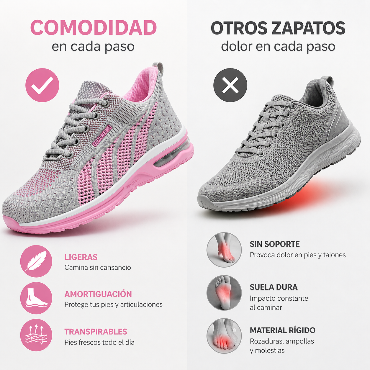 🔥¡Último día! ¡30% de descuento! ⏰Zapatos ortopédicos de lujo con diseño ergonómico para mujer✅ Suaves, cómodos y con excelente soporte🦶 - Alivian eficazmente el dolor de pies