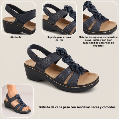 🔥 Sandalias ortopédicas de verano para mujer: soporte para el arco, tacón plano, ideales para quienes sufren de fascitis plantar. Fáciles, cómodas y sin dolor en cada paso ✅
