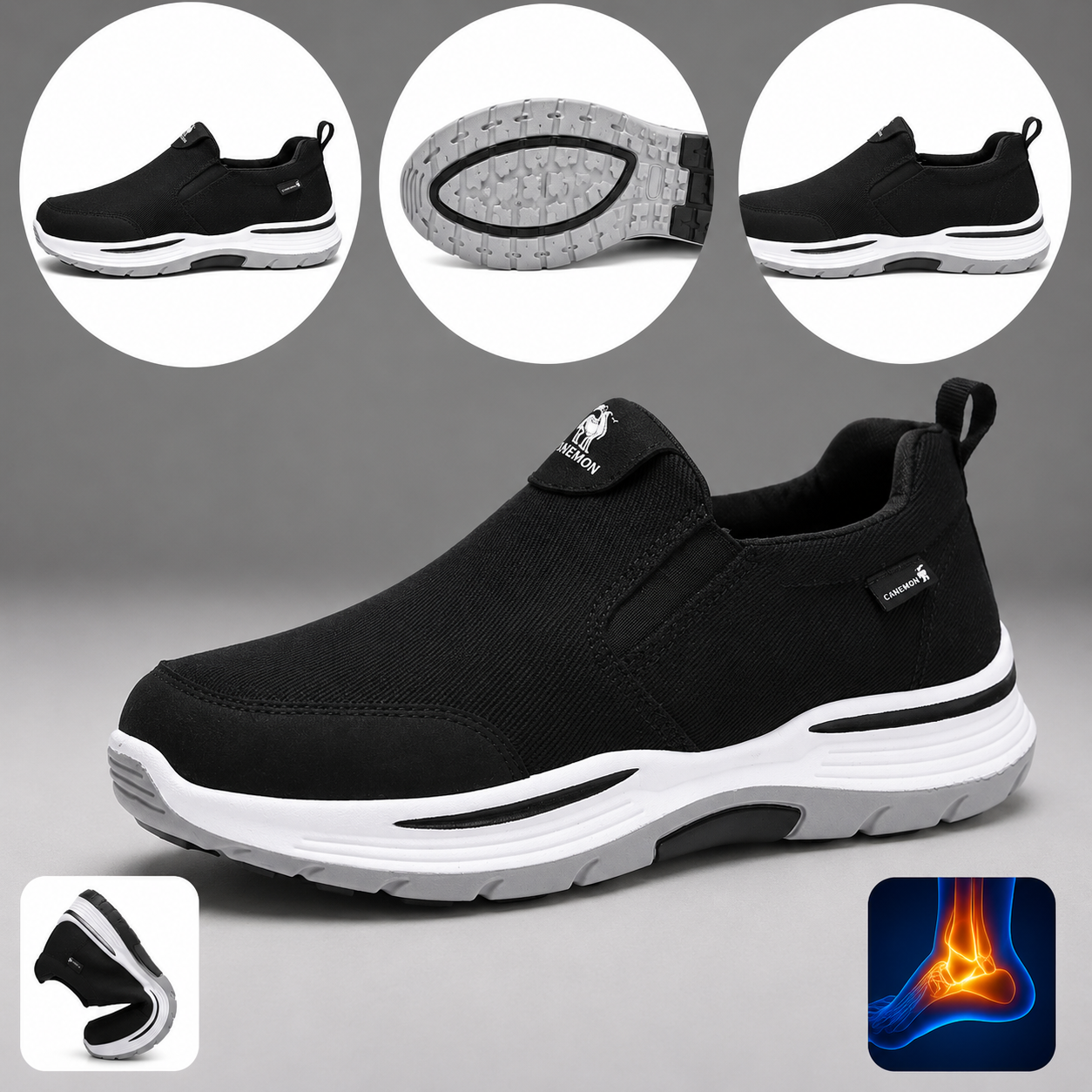 🔥Zapatillas ortopédicas de diseño ergonómico⏰ Zapatillas de lona ligeras y transpirables 👞 Amplia gama de tallas: camina con confianza