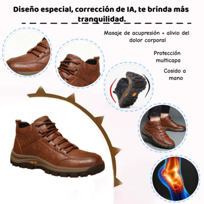 🐂 Zapatos de piel de becerro para hombre, cosidos a mano en Australia ✅ Zapatos ortopédicos recientemente mejorados con alivio del dolor inteligente impulsado por IA, fáciles de poner y quitar 👞 Impermeables y antideslizantes