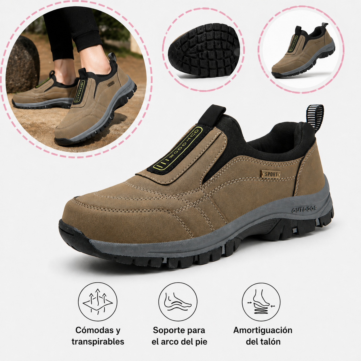🔥Oferta especial de hoy🎁Zapatos de gamuza premium🦶Alivian el dolor de pies y la fascitis plantar✅Impermeables, antideslizantes, suaves y cómodos