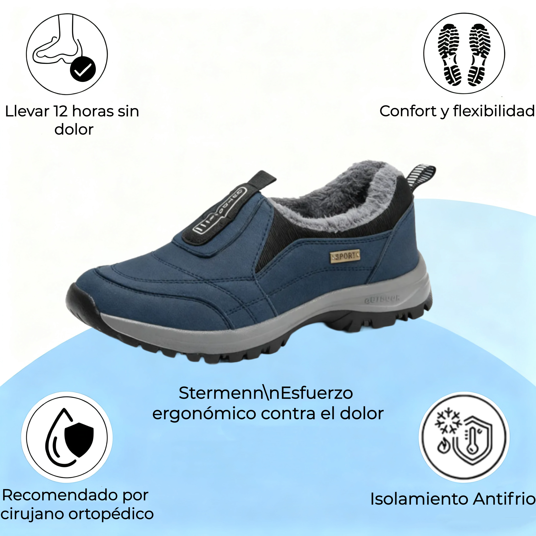 ❄️¡30% de descuento hoy! ¡No te lo pierdas! 🔥 - Zapatos ortopédicos de invierno de ante, suaves, cómodos y con gran soporte, de una marca australiana de lujo 🦶 - Alivian el dolor de pies
