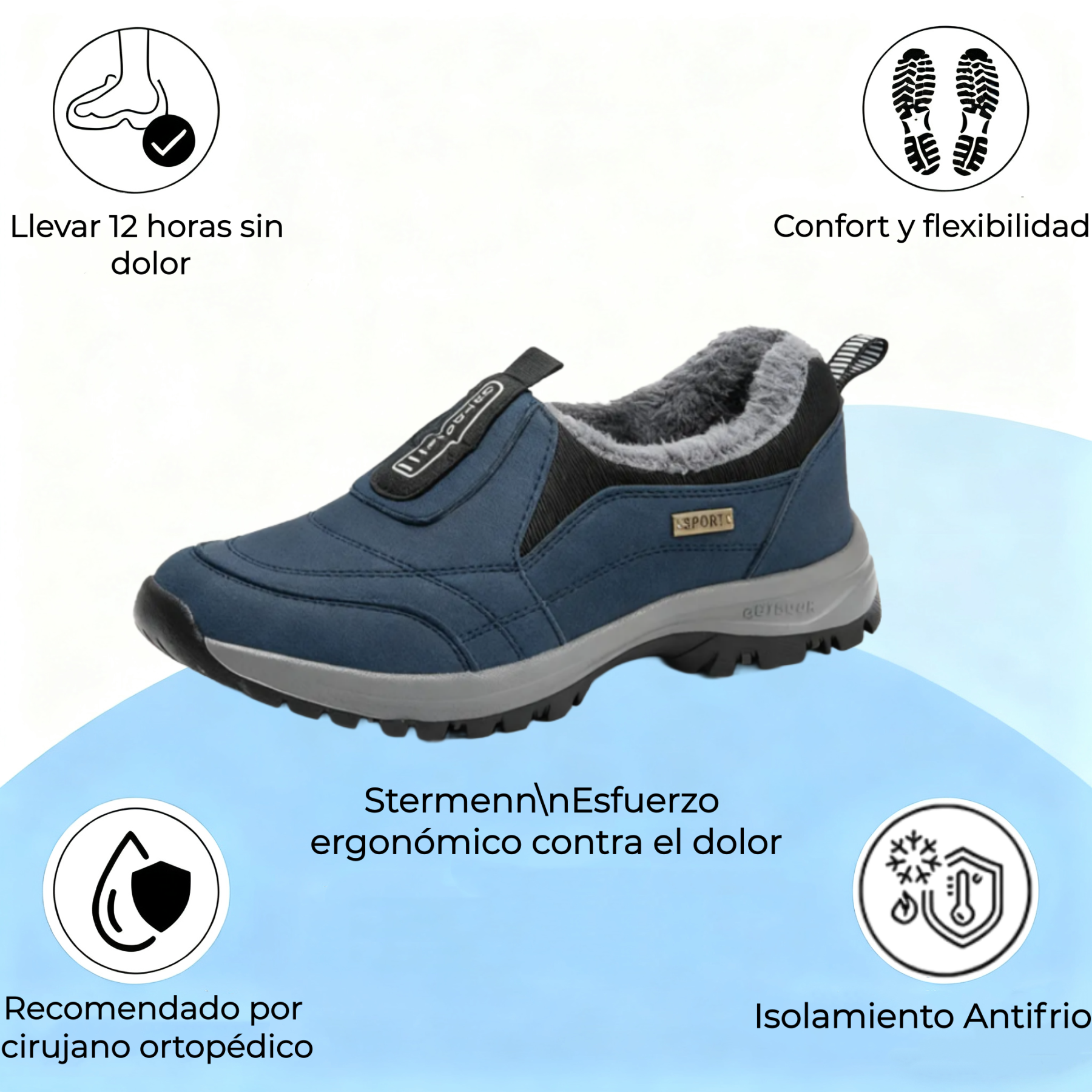 ❄️¡30% de descuento hoy! ¡No te lo pierdas! 🔥 - Zapatos ortopédicos de invierno de ante, suaves, cómodos y con gran soporte, de una marca australiana de lujo 🦶 - Alivian el dolor de pies