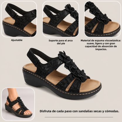 🔥 Sandalias ortopédicas de verano para mujer: soporte para el arco, tacón plano, ideales para quienes sufren de fascitis plantar. Fáciles, cómodas y sin dolor en cada paso ✅