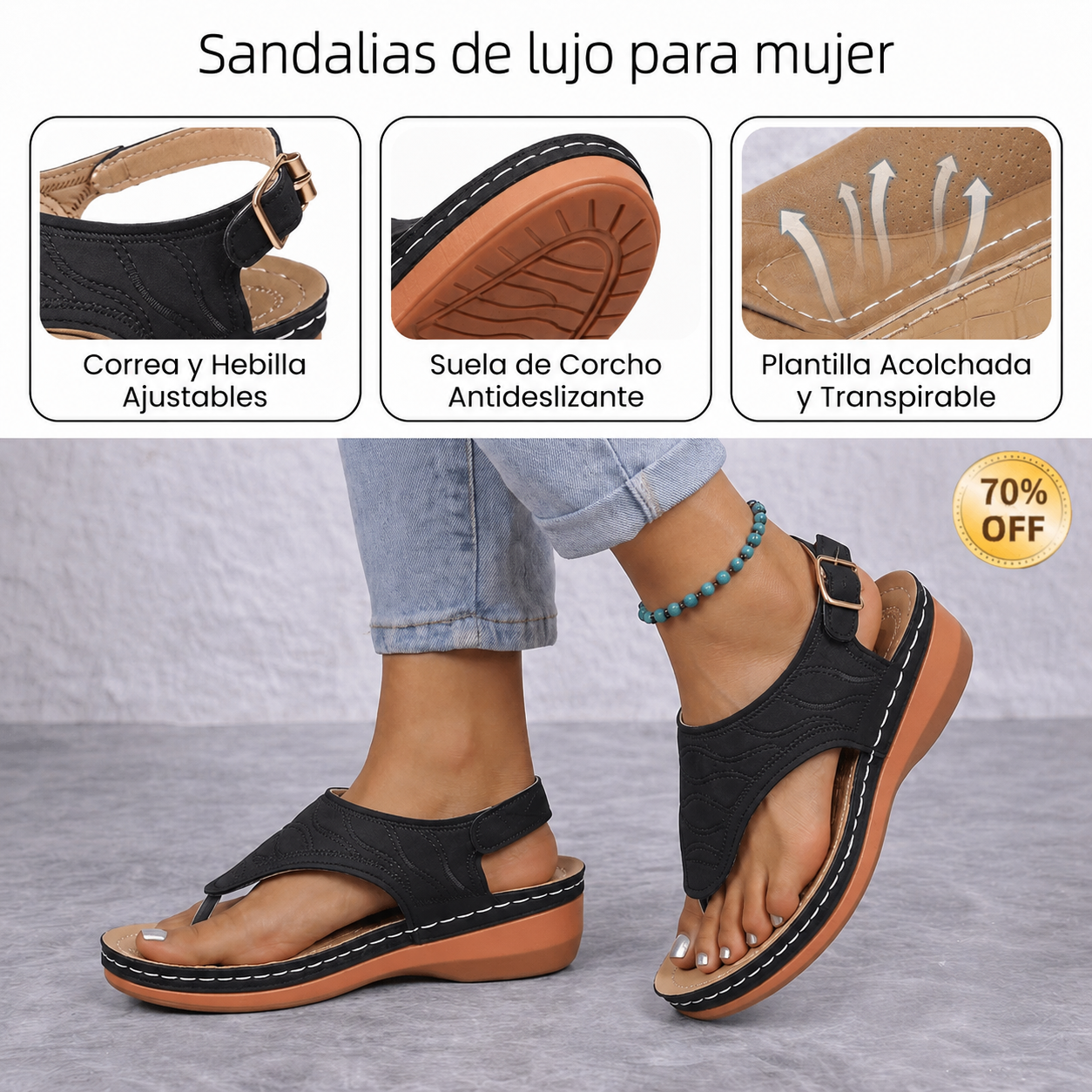 🔷 ¡30% de descuento hoy! ⏰ Zapatos ortopédicos de una marca de lujo australiana, hechos con tejido de alta densidad, suaves, cómodos y con excelente soporte 🦶 - Alivia el dolor de pies.