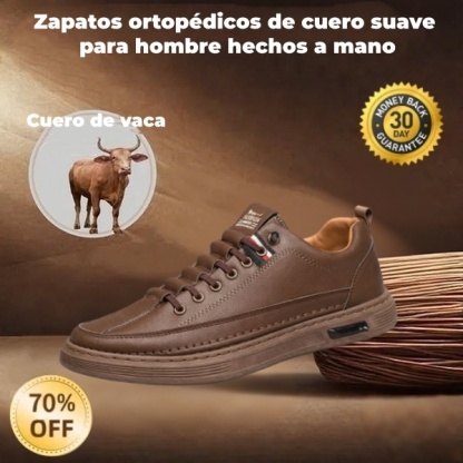 ⏰Compra uno y llévate otro gratis🔥 Zapatos ortopédicos para hombre, hechos a mano con auténtica piel de vaca australiana🐂 con soporte para el arco del pie✅Todas las tallas disponibles