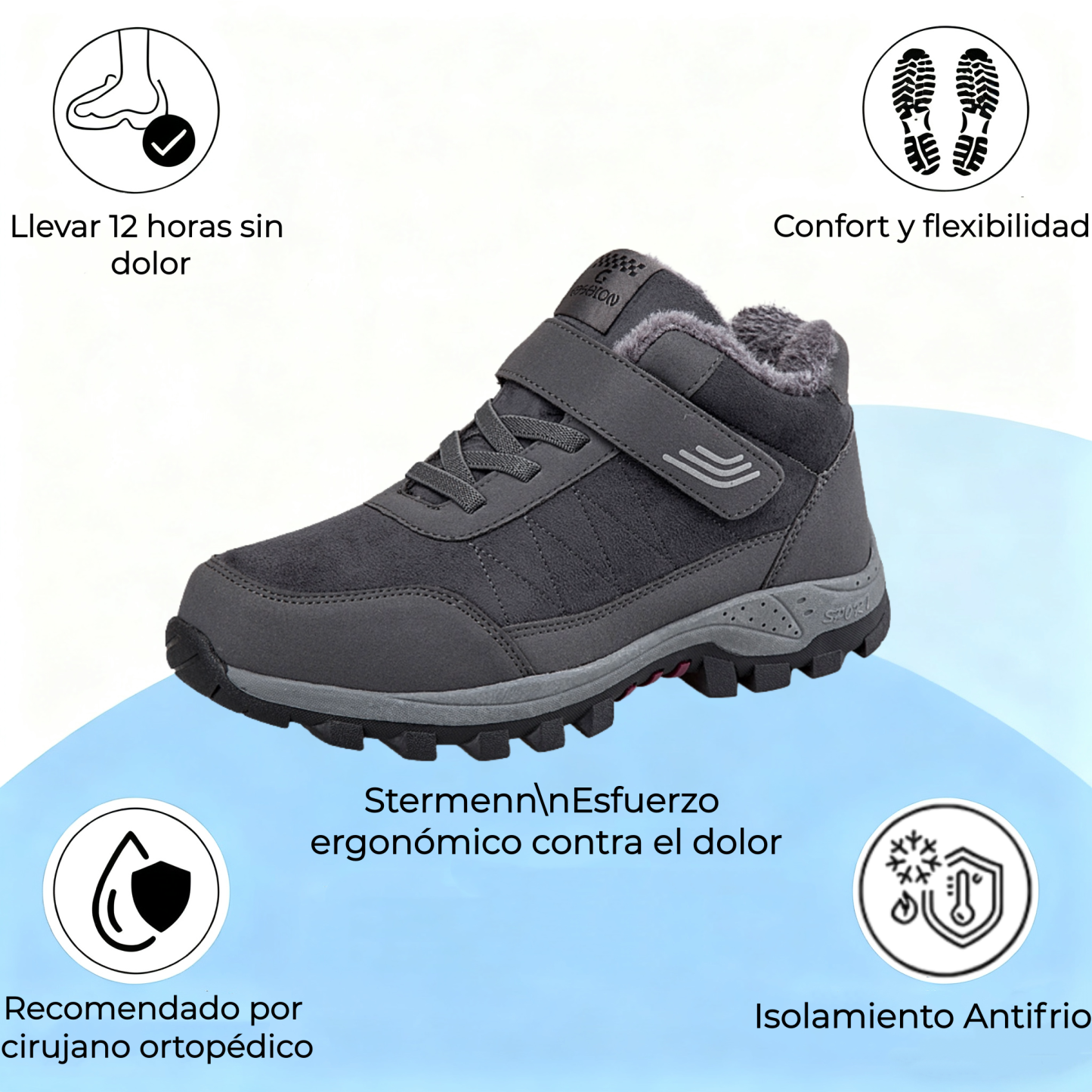 🔥¡Oferta por tiempo limitado! 30% de descuento en botas de senderismo de invierno con plantillas. Impermeables y cálidas. 🥾 Diseño ergonómico ✅ Camina con mayor comodidad.
