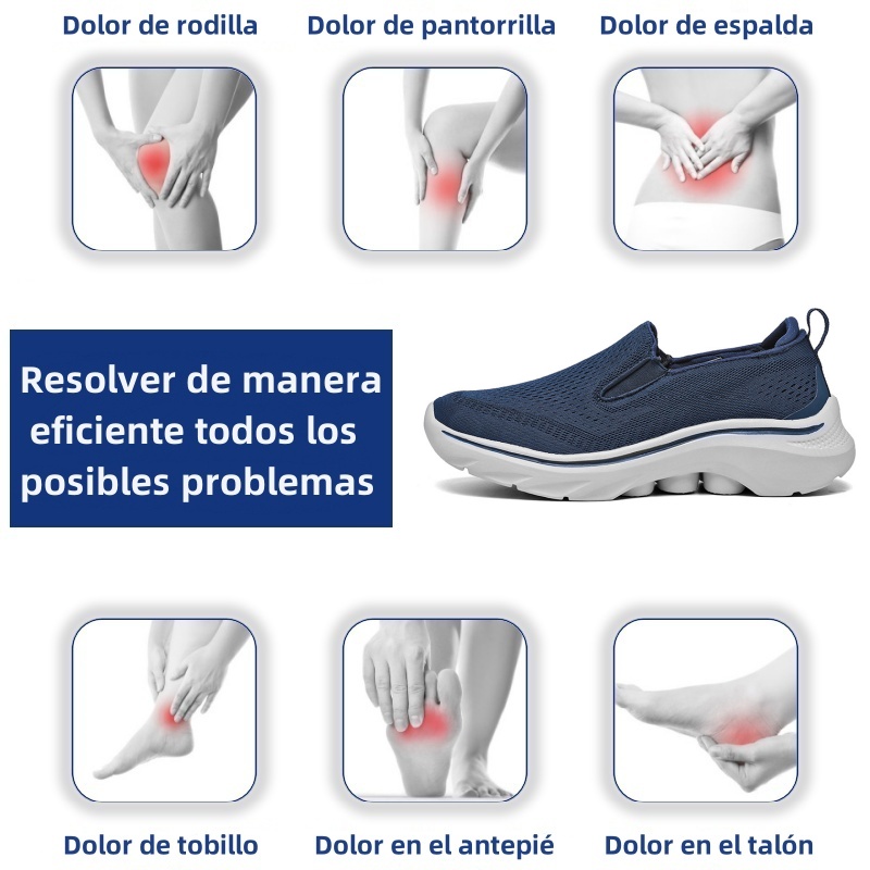 🔥Zapatillas ortopédicas de diseño ergonómico⏰ Zapatillas de malla ligeras y transpirables👞 Amplia gama de tallas: Camina con confianza
