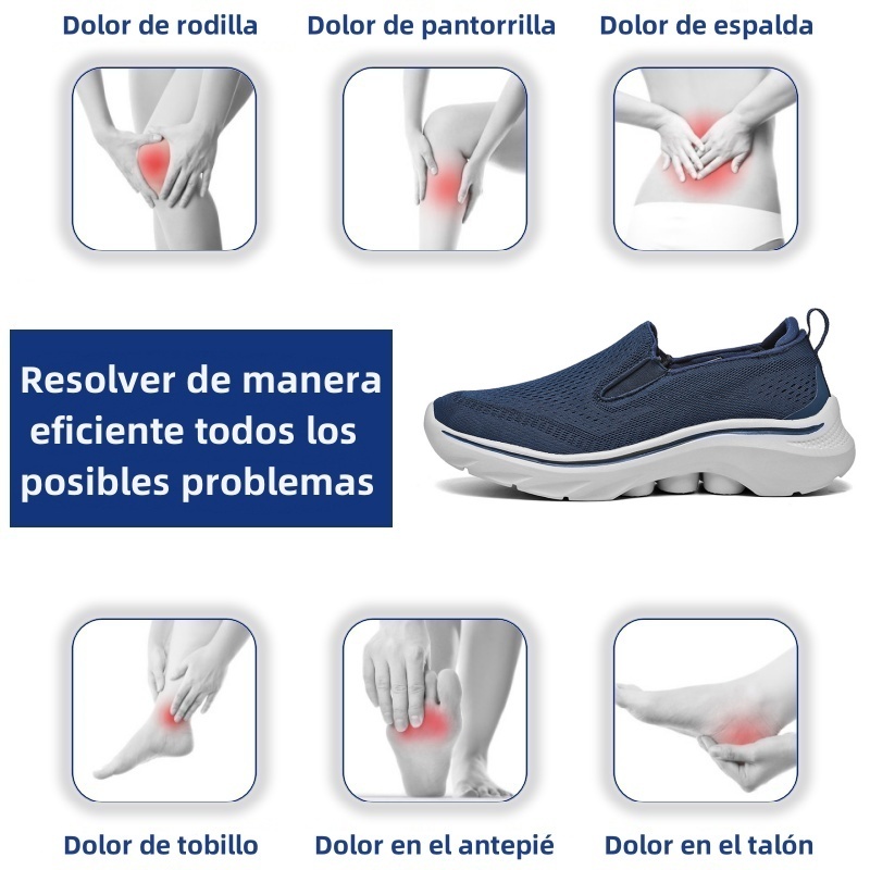 🔥Zapatillas ortopédicas de diseño ergonómico⏰ Zapatillas de malla ligeras y transpirables👞 Amplia gama de tallas: Camina con confianza