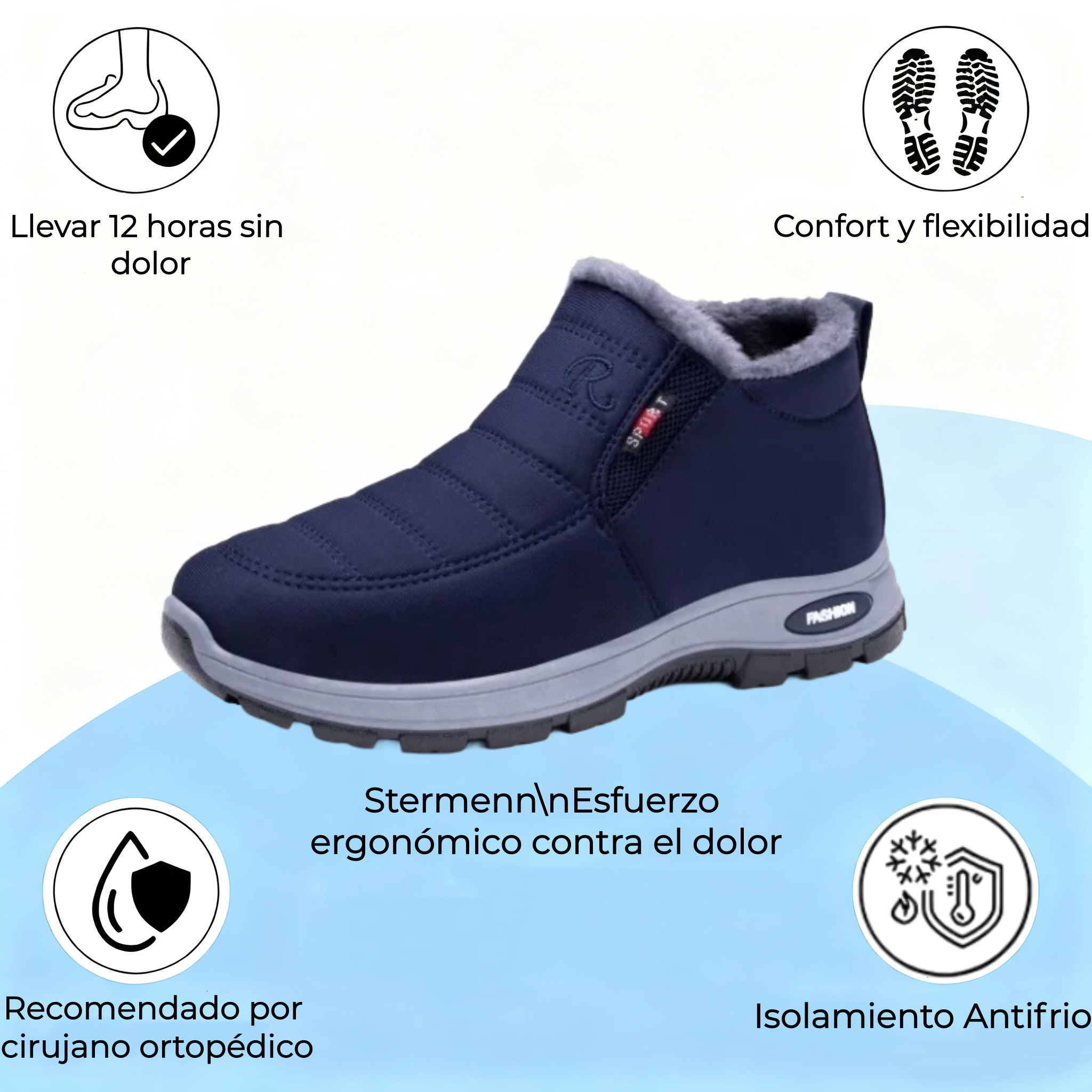 🔥Marca australiana de lujo ⏰Zapatos ortopédicos de ante - Calzado ortopédico ergonómico para invierno🦶 - Alivian el dolor de pies - Unisex