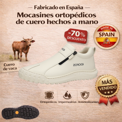 VIGOURR® – Zapatos de cuero genuino cosidos a mano, impermeables y antideslizantes que sostienen y corrigen naturalmente la postura del pie.