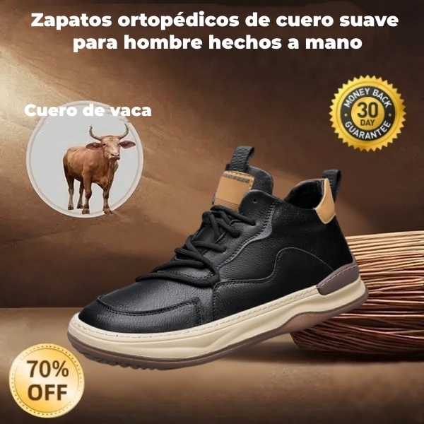 【⏰30% de descuento hoy - Vence pronto】Zapatos ortopédicos de diseño ergonómico - Cuero de alta calidad + Cosidos a mano ✅ Ajuste cómodo, impermeables y antideslizantes👞