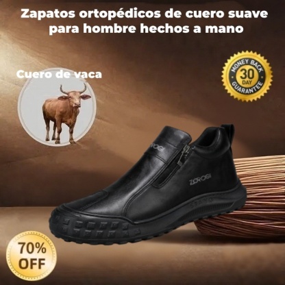 🐂 Zapatos de piel de becerro para hombre, cosidos a mano en Australia 👞 Fáciles de poner y quitar, correctivos integrales ✅ Impermeables, antideslizantes, cálidos y cómodos