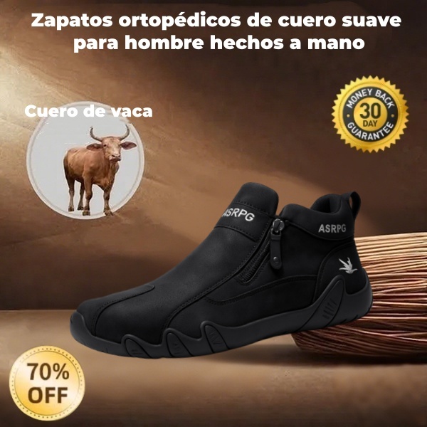 ⏰30% de descuento por tiempo limitado🔥 Zapatos de cuero cosidos a mano en Australia 👞 Fáciles de poner y quitar ✅ Soporte de arco para aliviar el dolor - Impermeable y antideslizante
