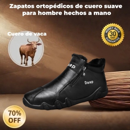 ⏰30% de descuento por tiempo limitado🔥 Zapatos de cuero cosidos a mano en Australia 👞 Fáciles de poner y quitar ✅ Soporte de arco para aliviar el dolor - Impermeable y antideslizante