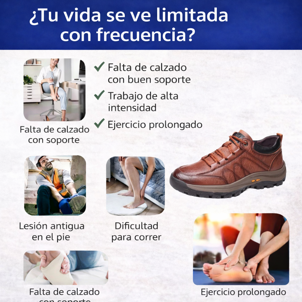 【🎁Compra uno y llévate otro gratis】Zapatos ortopédicos para hombre, piel de becerro cosida a mano🐂 Impermeables y antideslizantes - Soporte para el arco del pie✅ Todas las tallas disponibles
