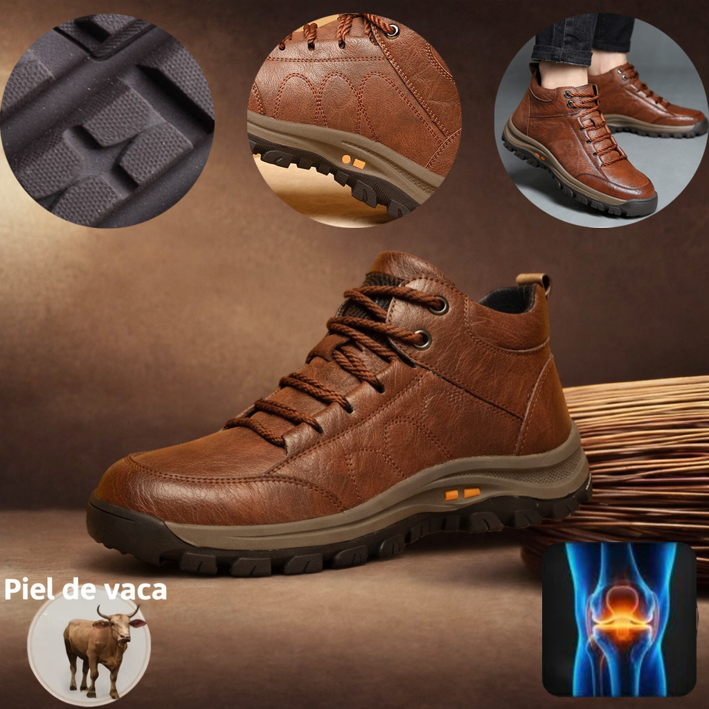 🐂 Zapatos de hombre de piel de becerro cosidos a mano 👞 Disponibles en todas las tallas, fáciles de poner y quitar ✅ Cálidos, cómodos, impermeables y antideslizantes