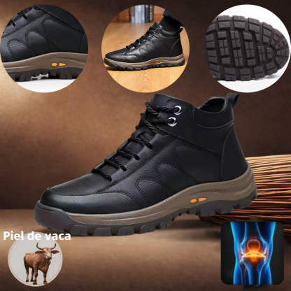 🐂 Zapatos de hombre de piel de becerro cosidos a mano 👞 Disponibles en todas las tallas, fáciles de poner y quitar ✅ Cálidos, cómodos, impermeables y antideslizantes