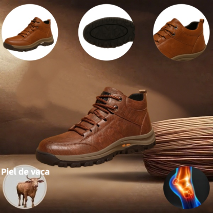 ⏰Oferta por tiempo limitado🎉Zapatos de piel de becerro para hombre, cosidos a mano en Australia - totalmente correctivos, fáciles de poner y quitar🐂 Impermeables y antideslizantes