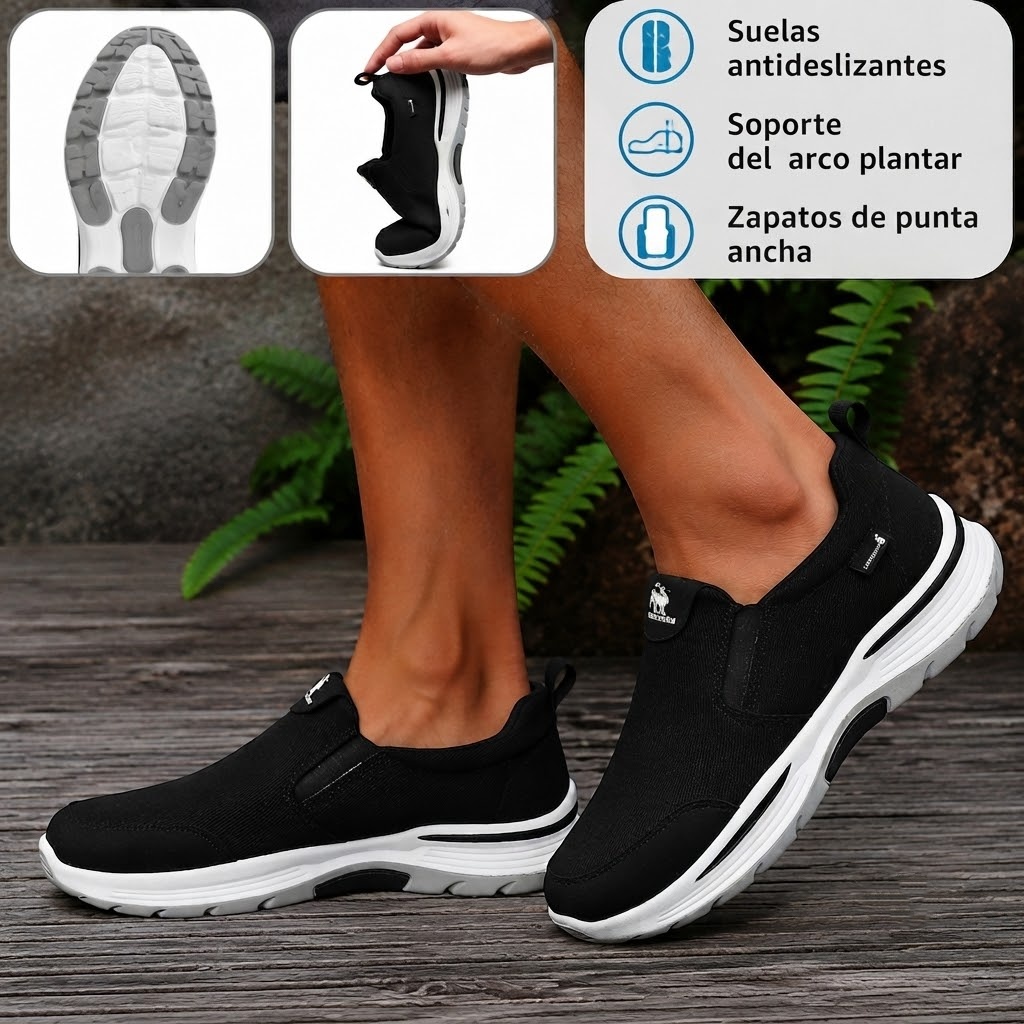 🔥 Zapatos ortopédicos australianos para hombre, hechos a mano 👞 Alivio inteligente del dolor, fáciles de poner y quitar ✅ Impermeables y antideslizantes - Amplia gama de tallas