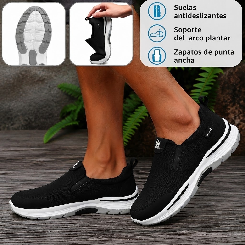 🔥 Zapatos ortopédicos australianos para hombre, hechos a mano 👞 Alivio inteligente del dolor, fáciles de poner y quitar ✅ Impermeables y antideslizantes - Amplia gama de tallas