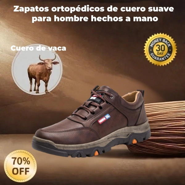 ⏰30% de descuento por tiempo limitado🔥 Zapatos de cuero cosidos a mano en Australia 👞 Fáciles de poner y quitar ✅ Soporte de arco para aliviar el dolor - Impermeable y antideslizante