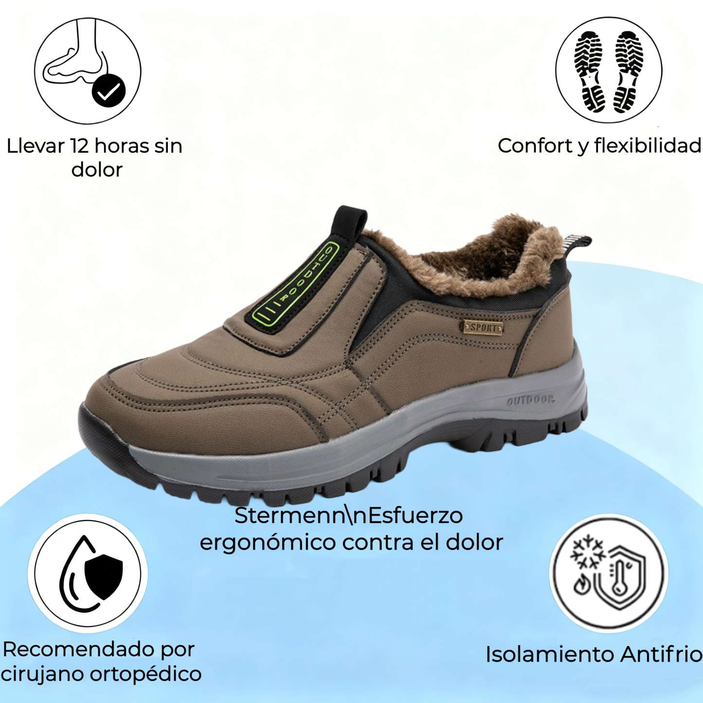 ❄️¡30% de descuento hoy! ¡No te lo pierdas! 🔥 - Zapatos ortopédicos de invierno de ante, suaves, cómodos y con gran soporte, de una marca australiana de lujo 🦶 - Alivian el dolor de pies