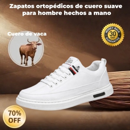 ⏰Compra uno y llévate otro gratis🔥 Zapatos ortopédicos para hombre, hechos a mano con auténtica piel de vaca australiana🐂 con soporte para el arco del pie✅Todas las tallas disponibles