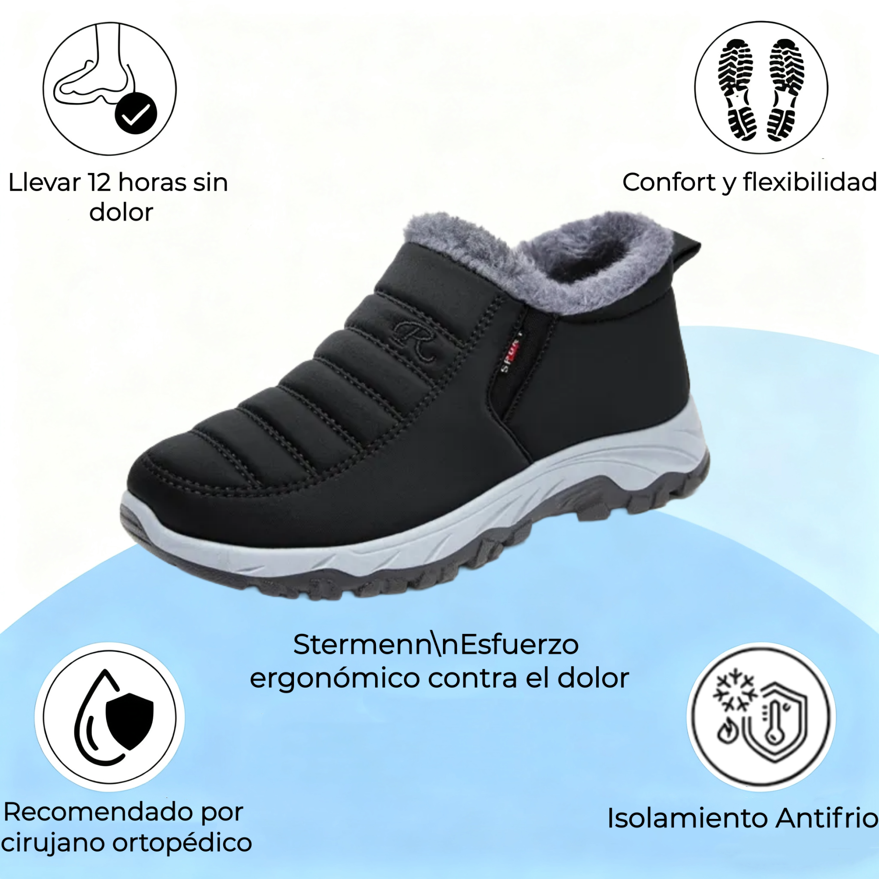 🔥Marca australiana de lujo ❄️Zapatos ortopédicos de ante - Calzado ortopédico ergonómico para invierno🦶 - Alivian el dolor de pies - Unisex