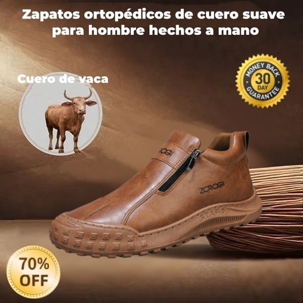 🐂 Zapatos de piel de becerro para hombre, cosidos a mano en Australia 👞 Fáciles de poner y quitar, correctivos integrales ✅ Impermeables, antideslizantes, cálidos y cómodos