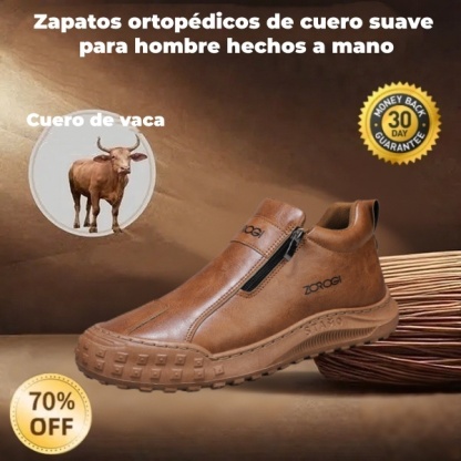 🐂 Zapatos de piel de becerro para hombre, cosidos a mano en Australia 👞 Fáciles de poner y quitar, correctivos integrales ✅ Impermeables, antideslizantes, cálidos y cómodos
